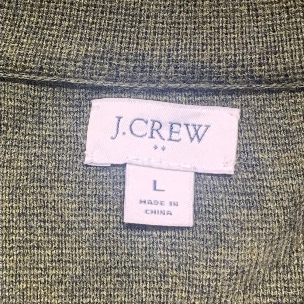 J. Crew Schoolboy Sweater Blazer Olive Green Single-Button Women's Size L - Picture 5 of 11